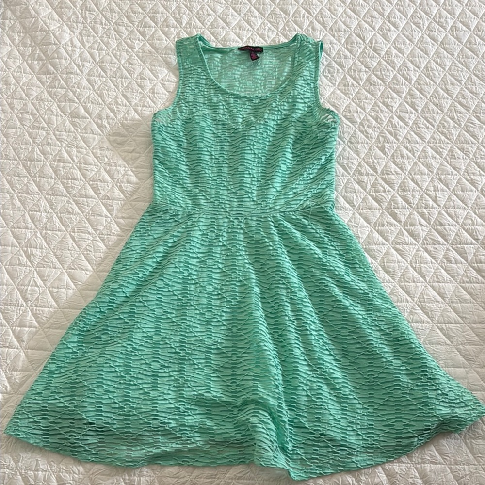 Material Girl Mint Textured Casual Dress